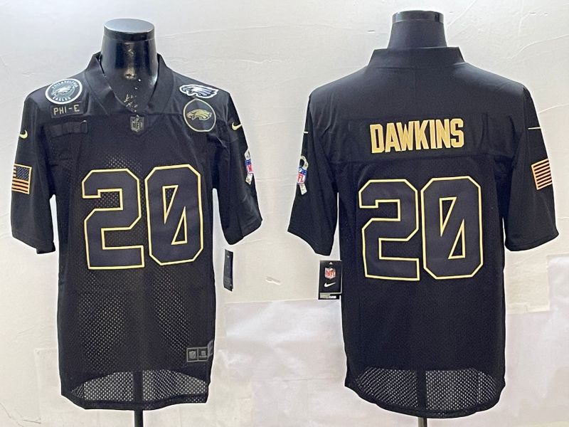 Men Philadelphia Eagles #20 Dawkins Black 2025 Nike Salute to Service Limited NFL Jersey style 6->philadelphia eagles->NFL Jersey